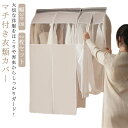 2枚セット 衣類カバー 洋服カバー 吊り下げ式 まとめて収納 マチ付き ファスナー付き 窓付き 中身が見える スリム 衣類収納カバー クローゼット 衣類収納 洋服収納 コートカバー ワードローブ スーツカバー 衣替え 防虫 防カビ ほこり防止 防臭 無地 【送無】