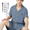 半袖 パジャマ 前開き 上下セット 半袖シャツ ショートパンツ パイピング メンズ ルームウェア セットアップ 春 夏 半袖トップス ハーフパンツ ナイトウェア 寝間着 入院 綿混 薄手 吸汗 速乾 学生 男子 父の日 敬老の日 プレゼント ギフト 大きいサイズ 【送無】
