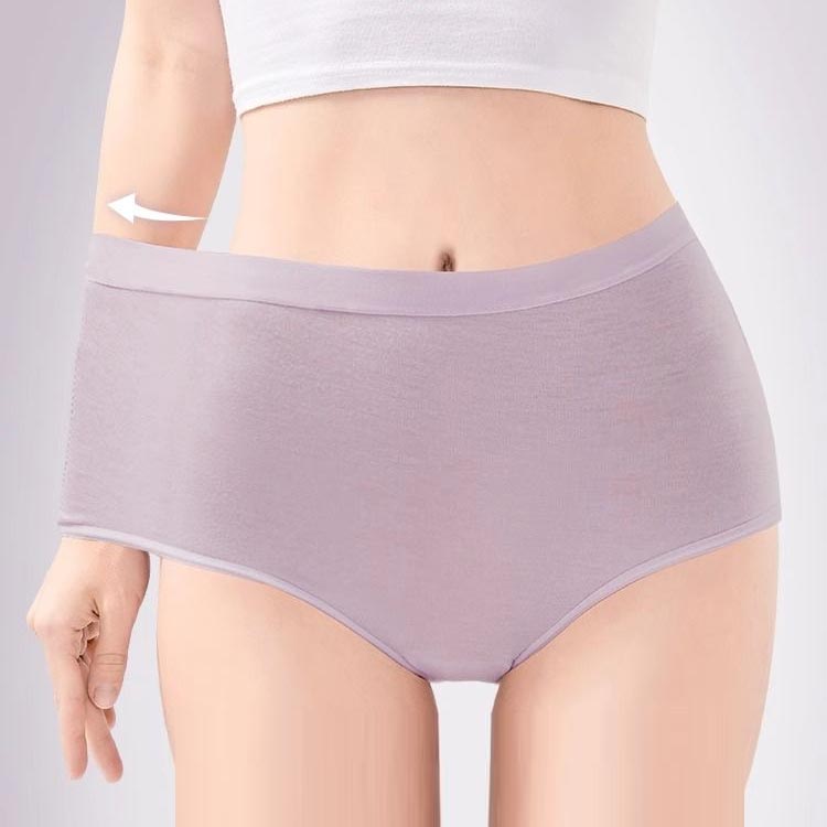 20枚セット 使い捨てショーツ レディース 使い捨て 綿 コットン ショーツ ハイウエスト 使い捨て下着 綿 除菌 通気 吸湿 柔らか 快適 伸縮 女性用 旅行用下着 旅行 出張 業務 施術用 入院 看病 介護 スポーツ 避難 妊娠 携帯 便利 パープル 送料無料 babymon-10003064 minimon shop サンプル画像3