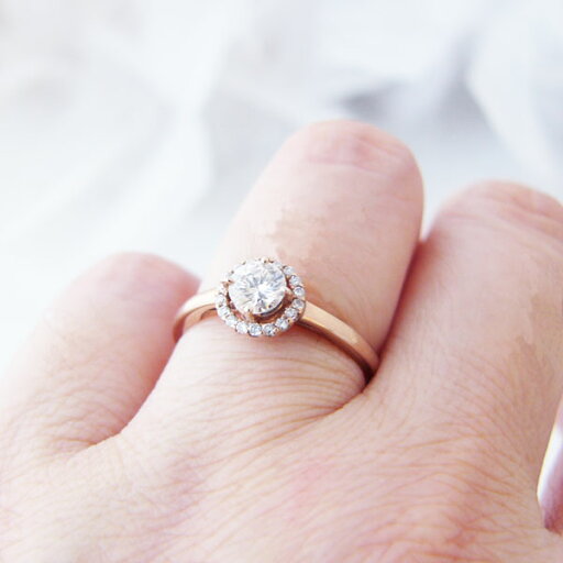 0.398ct K18PG リング 指輪 ピンクゴールド ダイヤモンド 婚約指輪 エンゲージリング トータル0.488ct ソーティング付き ジュエリー 0.398ct K18PG リング 指輪 ピンクゴールド ダイヤモンド 婚約指輪 エンゲージリング トータル0.488ct ソーティング付き ジュエリー