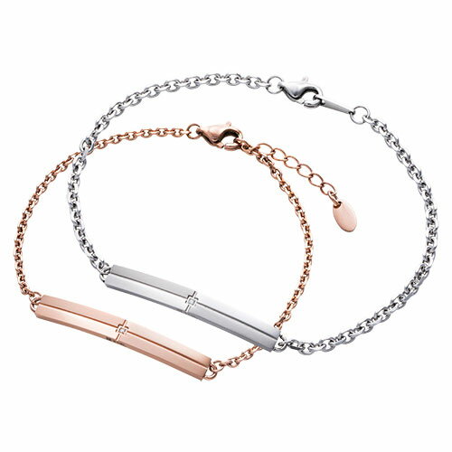 【ポイント5倍☆11/25迄】【5%offクーポン☆11/27迄】ペアブレスレット シンプル ダイヤモンド入り アレルギーフリー 金属アレルギー対応サージカルス...