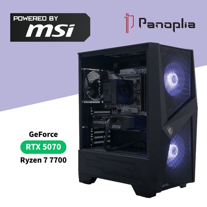 EPSON - 【新品/在庫限り】 RTX 5070 Ryzen 7 7700 8コア16スレッド 3.8GHz 最大 5.3GHz Win11 SSD1TB メモリ32GB Panoplia powered by msi R7B855070PM ゲーミング デスクトップPC パノプリア ゲーミングPC デスクトップパソコン【一年保証】
