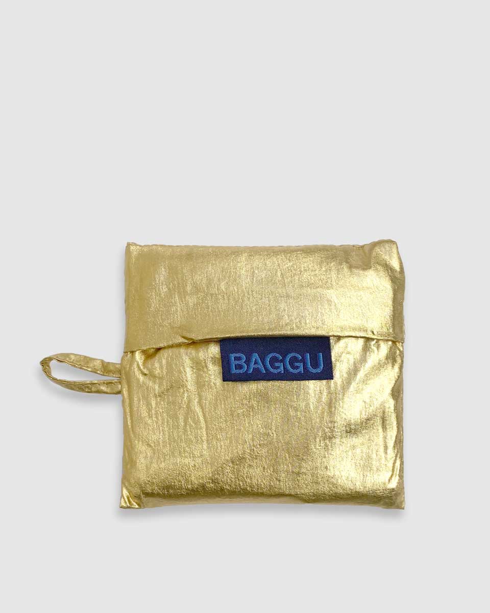 エコバッグ バグー 正規品 BAGGU バグゥ ベビーバグゥ メタリック ポーチに収納 ミ...