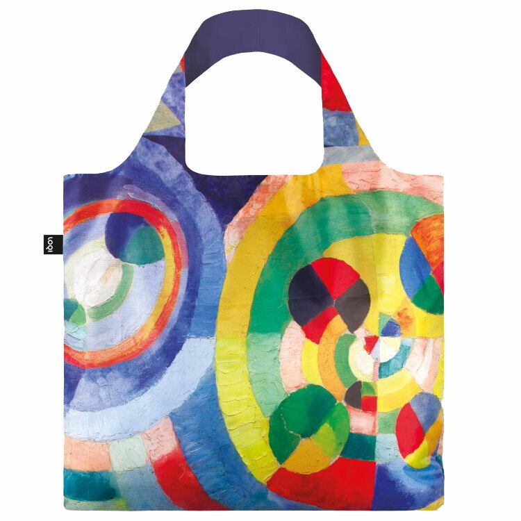 エコバッグ ローキー LOQI 正規品 Recycled Bag 世界で愛されるLOQI 撥水加工 トート型 大容量 折りたたみ トートバッグ MUSEUM Collection ロベール・ドローネー/サーキュラー フォームズ