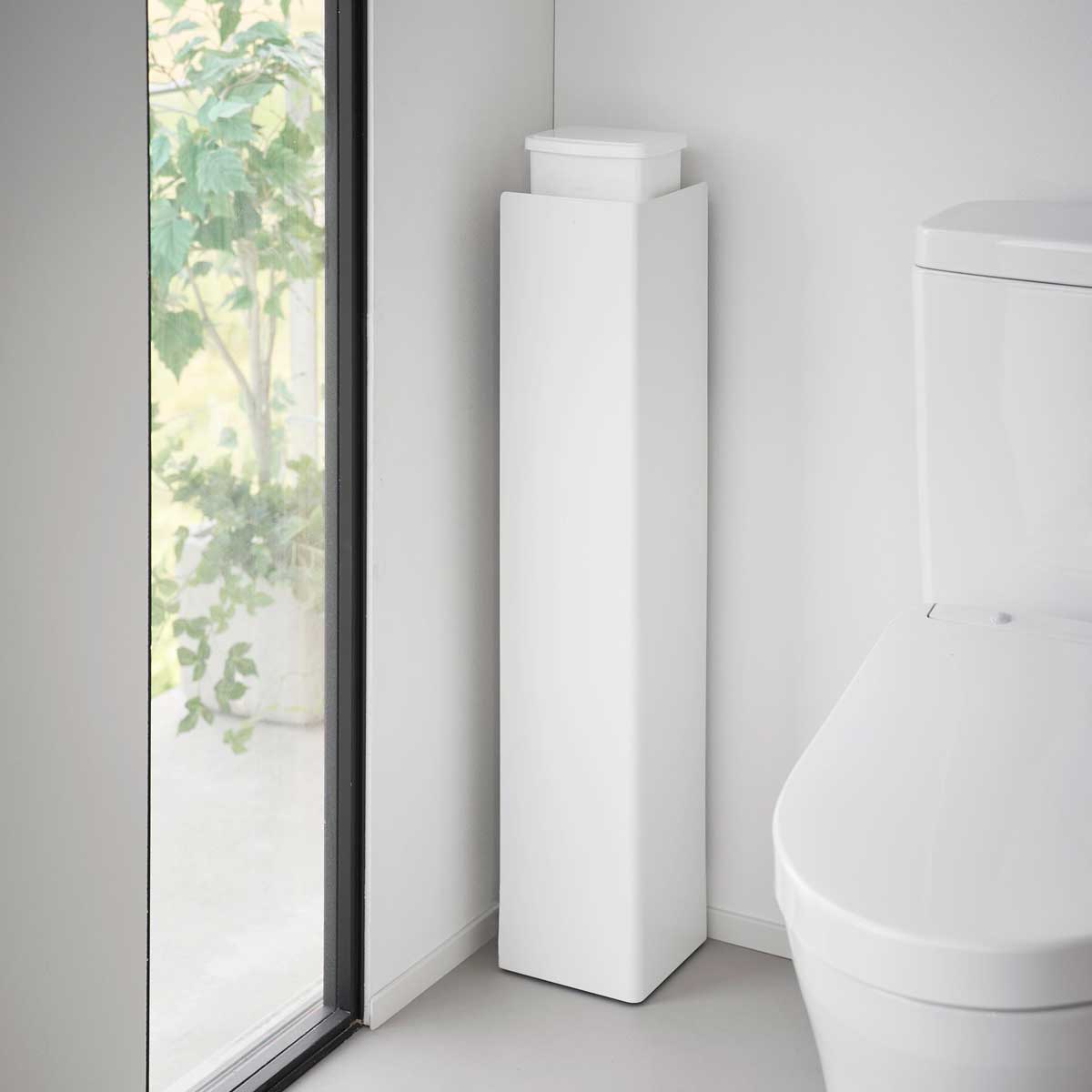 トイレ収納ラック 山崎実業 正規品 tower タワー キャスター付きスリムトイレラック トイレ掃除道具 ト..