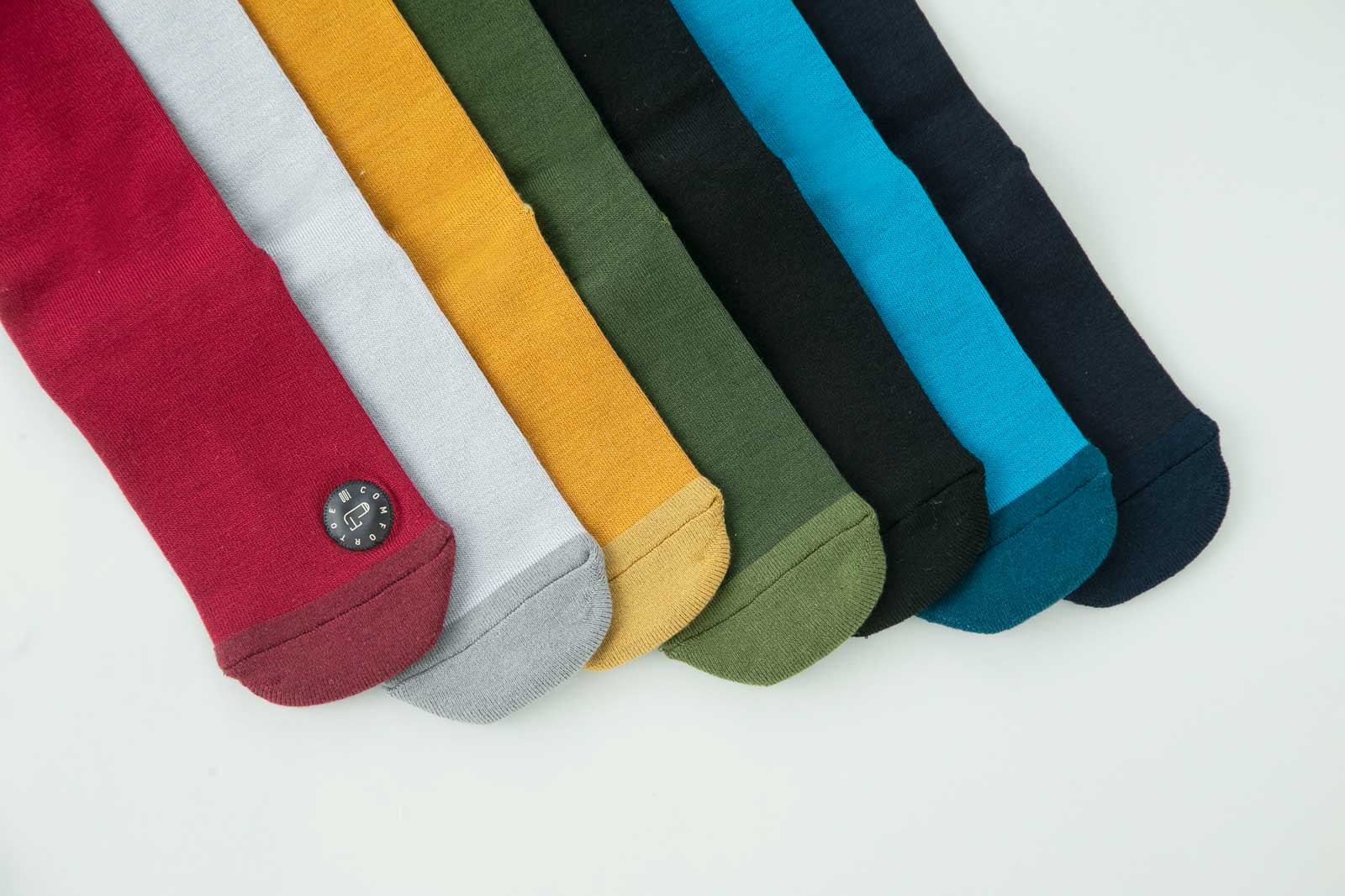 クルーソックス 100％ 100パーセント 100percent COMFOR TOE - Standard 新次元素材アウトラスト採用 日本製 ソックス 日本製 靴下 コンフォルトウ スタンダード レディース Navy ネイビー