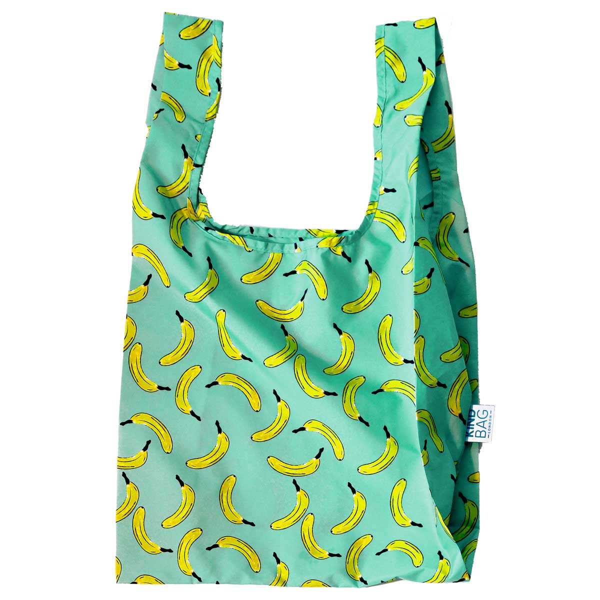エコバッグ カインドバッグ ロンドン KIND BAG LONDON 正規品 洗えるエコバッグ ミディアムサイズ 収納袋をなくさない一体型 大きめ 大容量 サブバッグ 洗濯可 折りたたみ Medium Reusable Bag バナナ