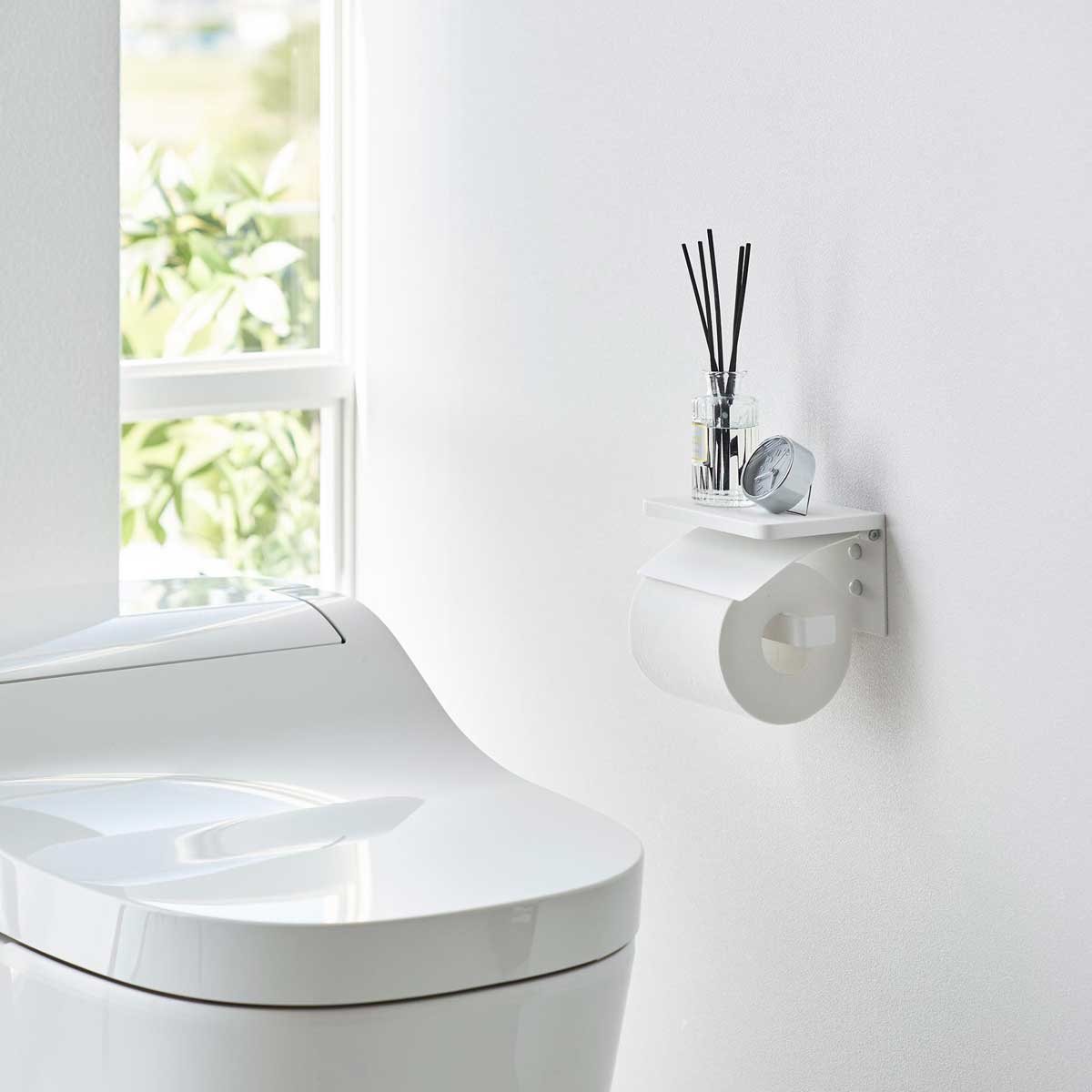 トイレットペーパーホルダー 山崎実業 正規品 tower タワー ウォールトイレットペーパーホルダー 石こ..