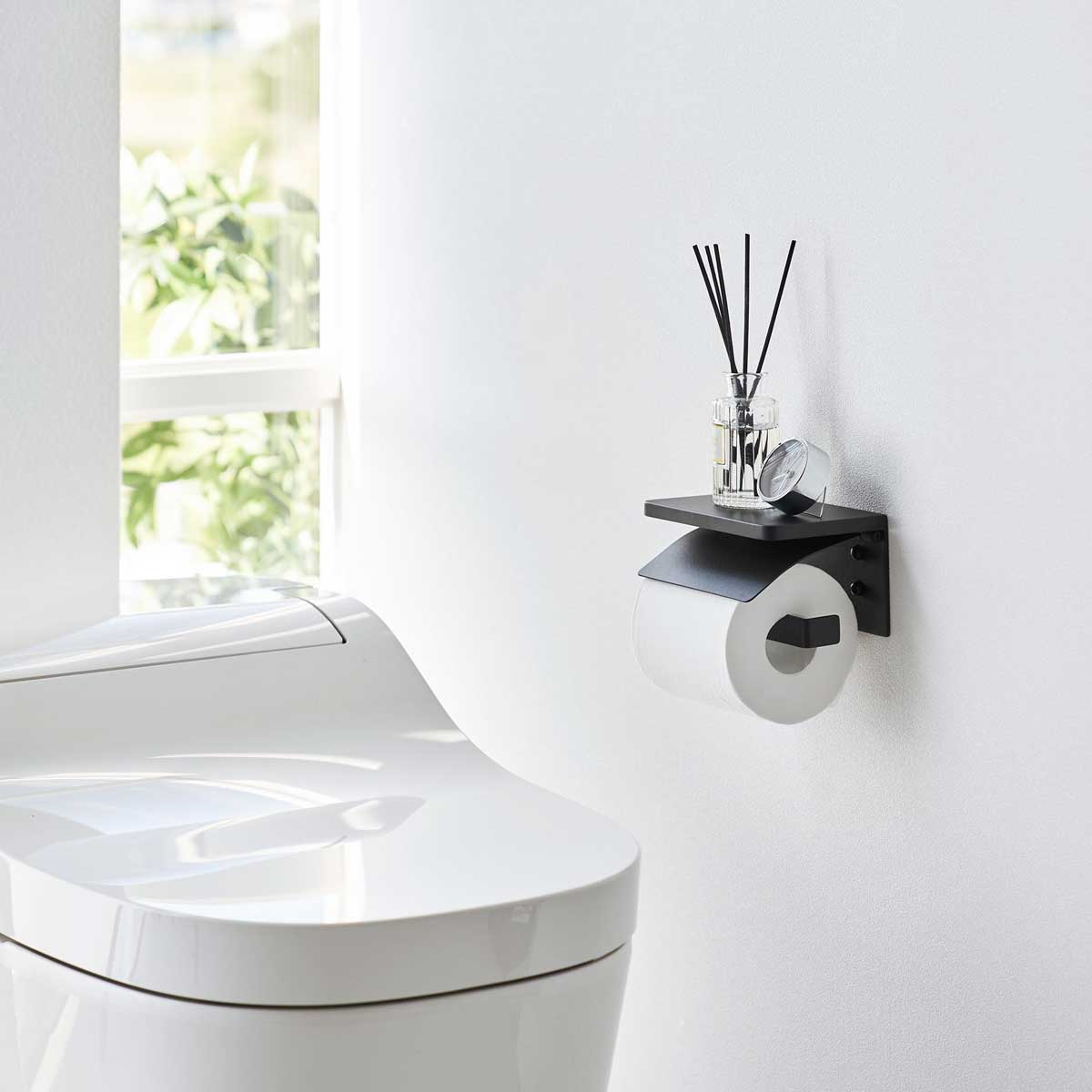 トイレットペーパーホルダー 山崎実業 正規品 tower タワー ウォールトイレットペーパーホルダー 石こ..