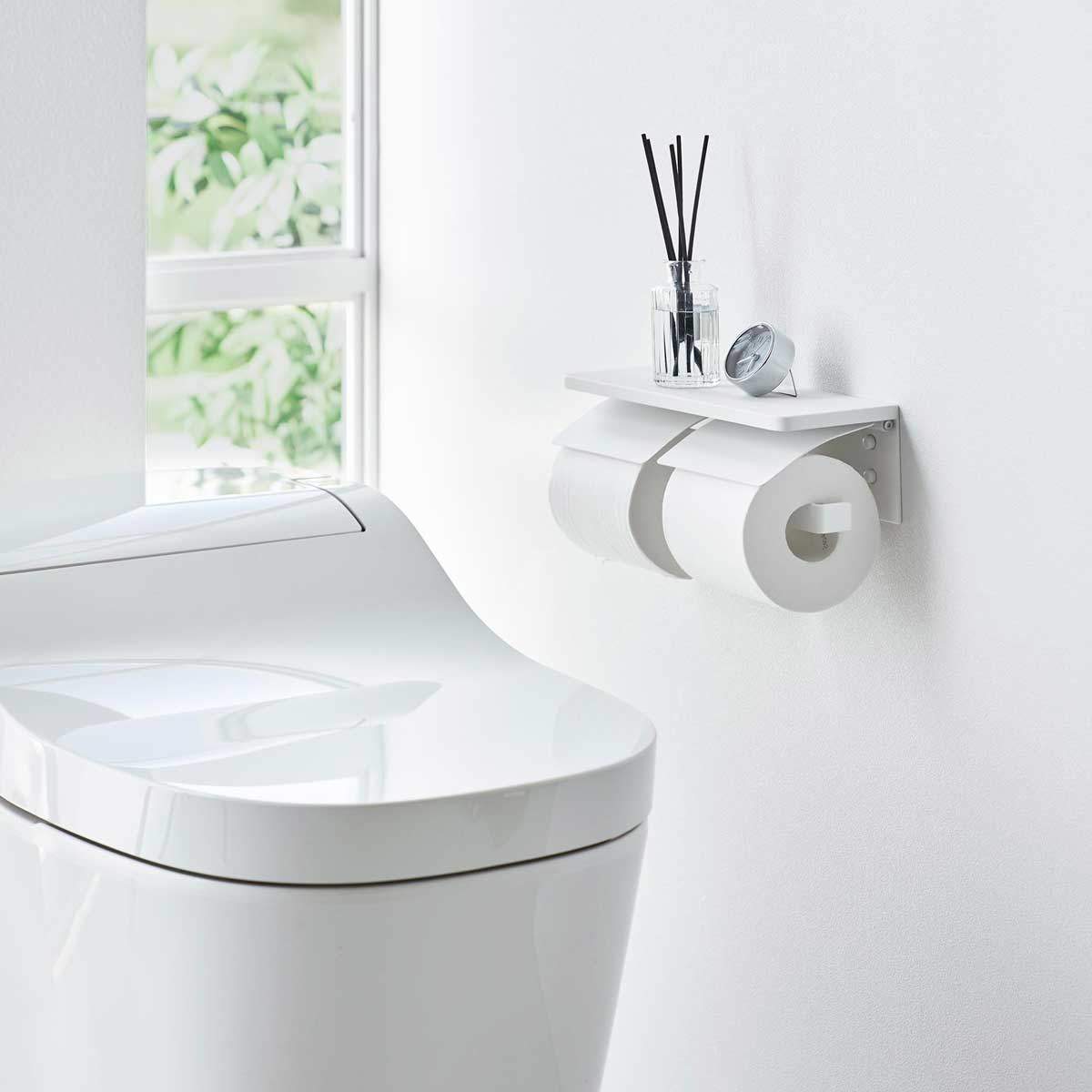 トイレットペーパーホルダー 山崎実業 正規品 tower タワー ウォールトイレットペーパーホルダー ダブ..