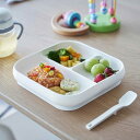 ベビー食器 山崎実業 正規品 tower タワー 吸盤付きシリコーンベビーフードトレー トレーのフチに返し付き シリコン製 赤ちゃん 乳幼児 10049 ホワイト