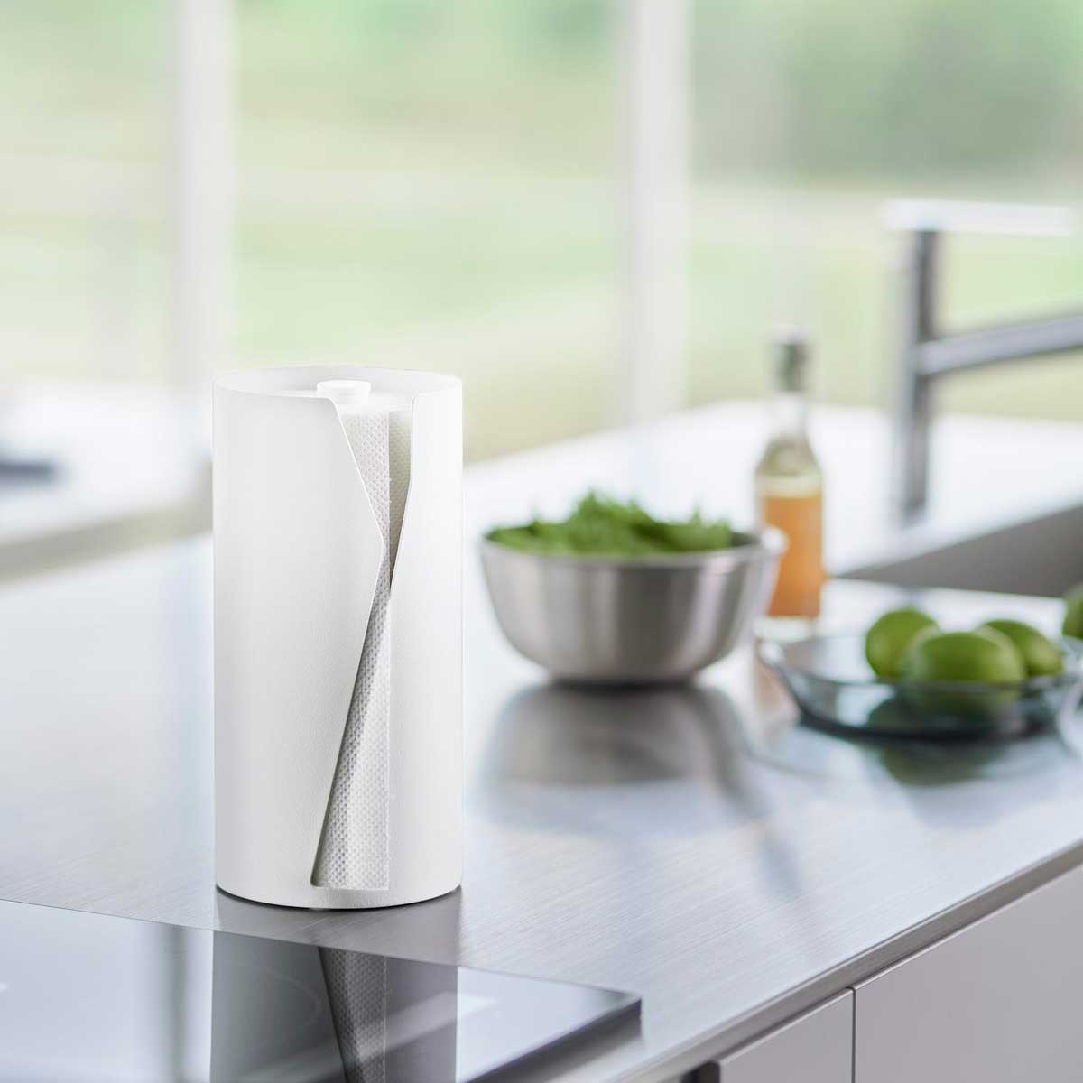 キッチンペーパーホルダー 山崎実業 正規品 tower タワー 片手でカット隠せるキッチンペーパーホルダー..