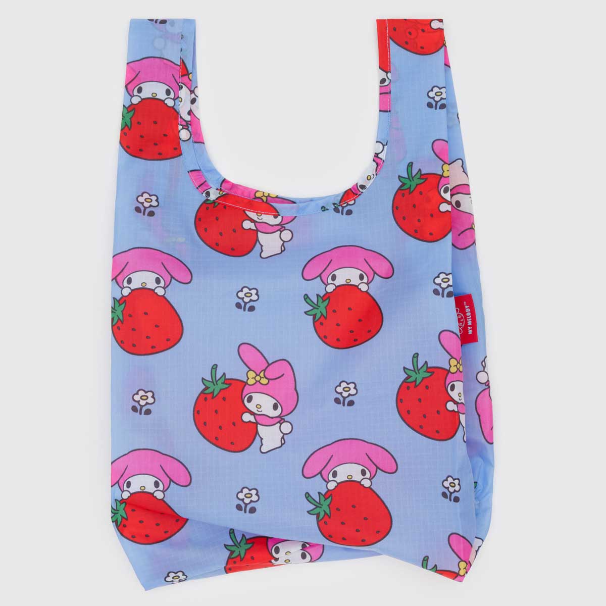 2025新作 エコバッグ バグー 正規品 BAGGU バグゥ 2025FA ベビーバグゥ バグー サンリオ ミニトート サブバッグ 収納ポーチ レジ袋型 小さめ 折りたたみ Baby Baggu x Sanrio Collection My Melody Strawberry マイメロディ ストロベリー