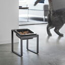 ペットフードボウル 山崎実業 正規品 tower タワー 早食い防止ペットフードボウルスタンド 斜めハイタイプ 突起付きボウルで早食い防止 陶器 お手入れ簡単 ペット用品 ペットグッズ 10240 ブラック