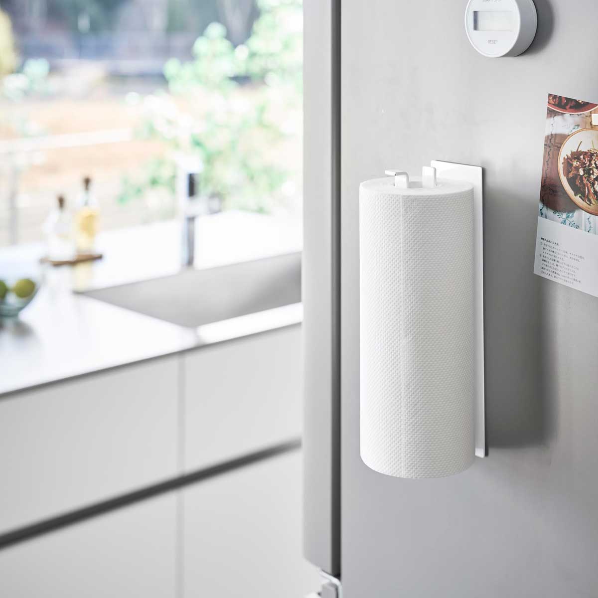 キッチンペーパーホルダー 山崎実業 正規品 tower タワー 片手でカットマグネットキッチンペーパーホル..