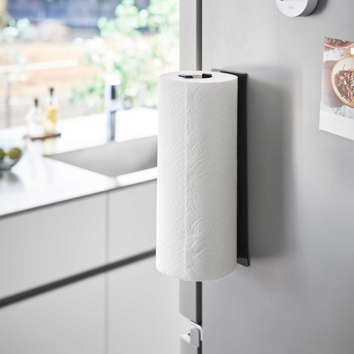 キッチンペーパーホルダー 山崎実業 正規品 tower タワー 片手でカットマグネットキッチンペーパーホル..