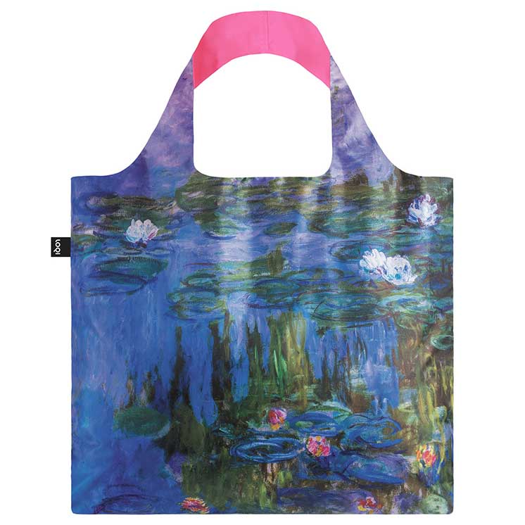 折りたたみトート エコバッグ ローキー LOQI 正規品 Recycled Bag 世界で愛されるLOQI 撥水加工 大きめ トートバッグ 絵画 MUSEUM Collection クロード・モネ/睡蓮