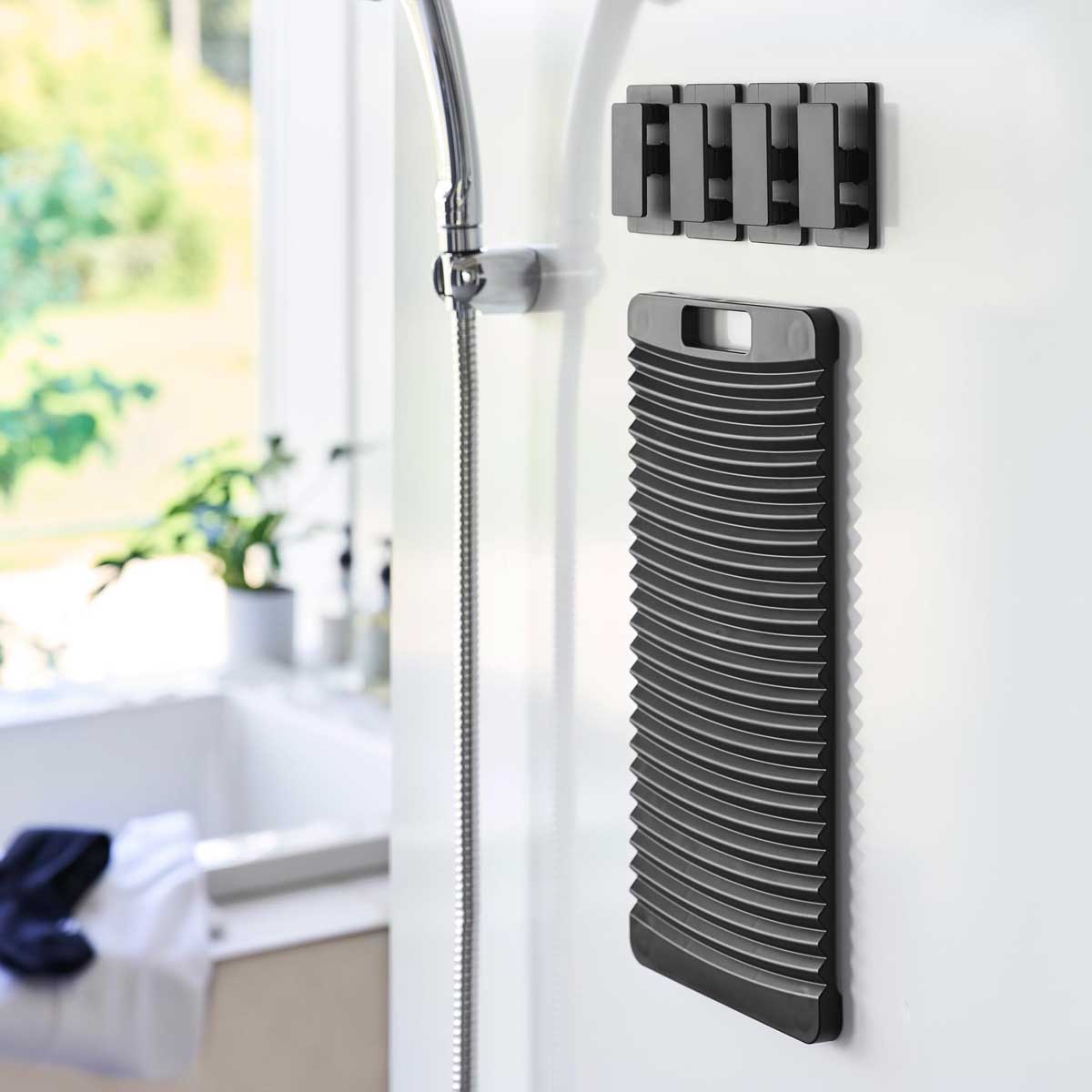 洗濯板 山崎実業 正規品 tower タワー マグネット洗濯板&クリップ 楽な姿勢で洗える洗濯板 クリップ付..