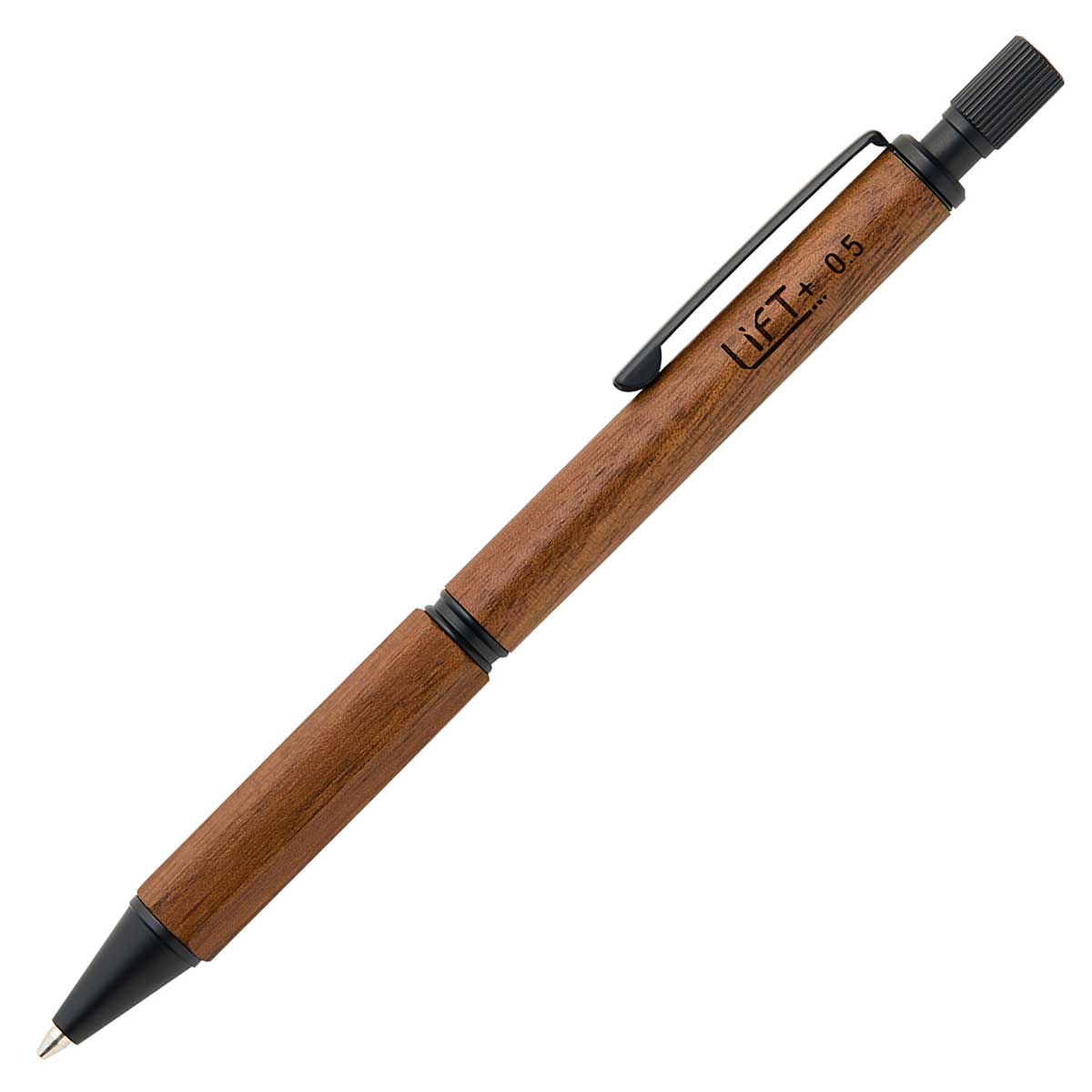 シャーペン 紀寺商事 Kitera Kitera LIFT+Wood シャープペンシル 0.5mm 洗練された一本を 天然木 木軸 シャープペン シャープペンシル キテラ リフトプラス ウッド Walnut ウォルナット