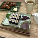 仕切り 美濃焼 プレート 和食器 陶磁器 陶器 白磁 食洗機 食器 皿 電子レンジ木目調おしゃれ お子様ランチ おしゃれ 防災グッズ【5.5寸長角仕切り皿】07017