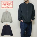 【SALE】BIGMIKE ビッグマイク ノーカラージャケット メンズ ナイロンジャケット リップストップ フルジップジャケット ライトアウター