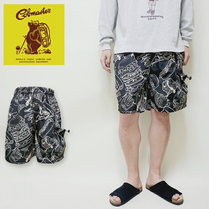Cobmaster コブマスター ショートパンツ サステナブル アウトドア キャンプ 総柄 ジャンク