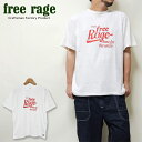 【SALE】【15%OFF】freerage Tシャツ メンズ フリーレイジ 日本製 リサイクルコットン プリントTシャツ 半袖 ENJOY 223BC731-A