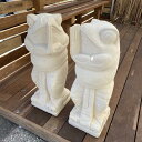 【春 新生活 インテリア セール中】 バリ島 石像 お祈りカエル ペア2体1セット H約65cm 大きい ストーン 石彫り 彫刻 置物 おしゃれ 玄関 外 エク...