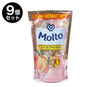 福袋 500円offクーポン付【9個セット まとめ買い 】molto 柔軟剤 モルト JAPANESE PEACH ジャパニーズピーチ 720ml バリ島の柔軟剤 柔軟材 モルト 詰め替え用 バリ島の高級ホテル タオルの香り リゾート インテリア バリ風 詰替用 アジアン セット売り 日用品 大容量