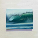 バリ 絵画 波の絵 Goes Windy 40×30cm 青い 海 インテリア 波 サーフィン ビーチ バリ島 リゾート アートパネル 青 ブルー アジアン 雑貨 南国 波 BIGWAVE 海の絵 おしゃれ 風水 開運 有名画家