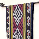 【5/6迄sale最大20%OFFクーポン】 インドネシア イカット 200×40cm 生地 織物 赤系 青系 赤 青 紺 ネイビー テーブルランナー テーブル...