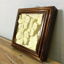 【5/6迄sale最大20%OFFクーポン】 木枠付き ストーンレリーフ ハイビスカス 12.5cm A 壁掛け インテリア 樹脂セメント バリ雑貨 アジアン ...