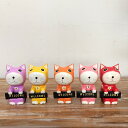 【5/6迄sale最大20%OFFクーポン】 アジアン雑貨 インテリア バリ風 バリネコ お座りウェルカム welcomボード 5色 A 赤 ピンク オレンジ ...
