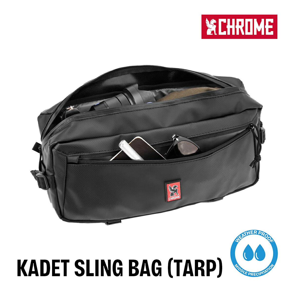 CHROME クローム KADET SLING BAG BLACK TARP カデット ウエストバッグ ボディバッグ 防水 
