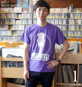 Rock Queen Tシャツ (V.パープル) sp003tee-pu-G完- 半袖 ロッククイーン ロックンロール ロックTシャツ アメカジ カジュアル プリントTシャツ かっこいい メンズ レディース 男女兼用ブランド 大きめサイズ 紫色 コットン綿100%【RCP】