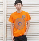 Bambi World Tour Tシャツ (オレンジ) sp004tee-or -X- 半袖 トップス ワールドツアー ロックバンド ROCKNROLL ライブ ターンテーブル レコードプレイヤー アメカジ メンズ レディース 男女兼用 大きめサイズ コットン綿100% Tシャツ屋さんバンビ【RCP】