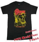 1972 World Tour Tシャツ ( David Bowie デヴィッド ボウイ )-IMPACT-db-wt72-bk-Z完- アーティスト ロック ROCK ロックTシャツ ワールドツアー1972 グラムロック メンズ ペア ユニセックス 半袖 ブラック 黒色 セレクトアイテム ファッション【RCP】