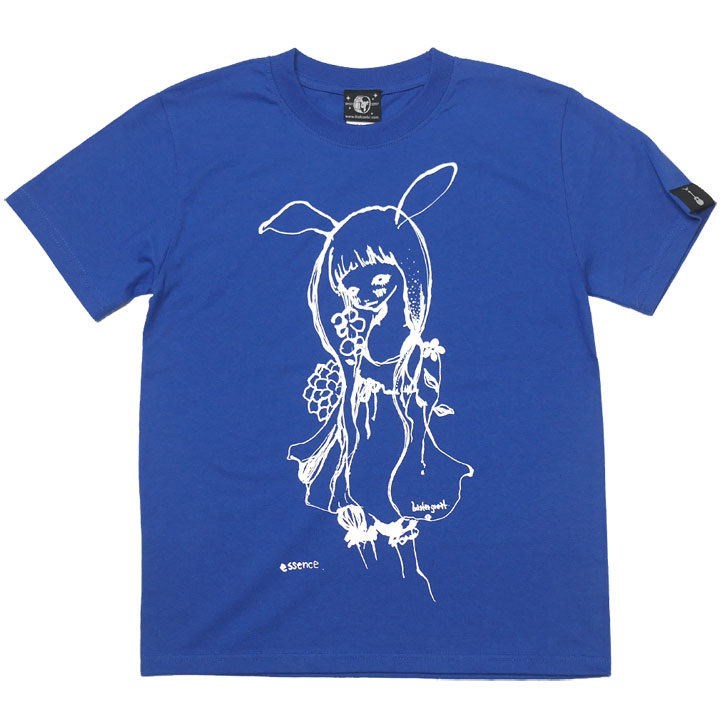 バニー Tシャツ (ロイヤルブルー) baster great bg021tee-rb-Z-半袖 青色 シンプル バニーガール うさみみ 女の子 コラボTシャツ かわいい 可愛いイラスト おしゃれ メンズ レディース 男女兼用 ユニセックスブランド ゆったり 大きいサイズ コットン綿100%
