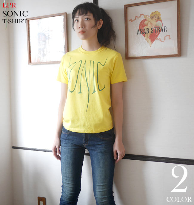 SONIC(ソニック) Tシャツ (イエロー) a02-tee-ye-Z完- 半袖 ROCK ロックンロール ロックTシャツ バンドT 音速 音楽 ミュージック かっこいい メンズ レディース カジュアル オリジナルブランド 黄色 コットン綿100% 大きいサイズ【RCP】