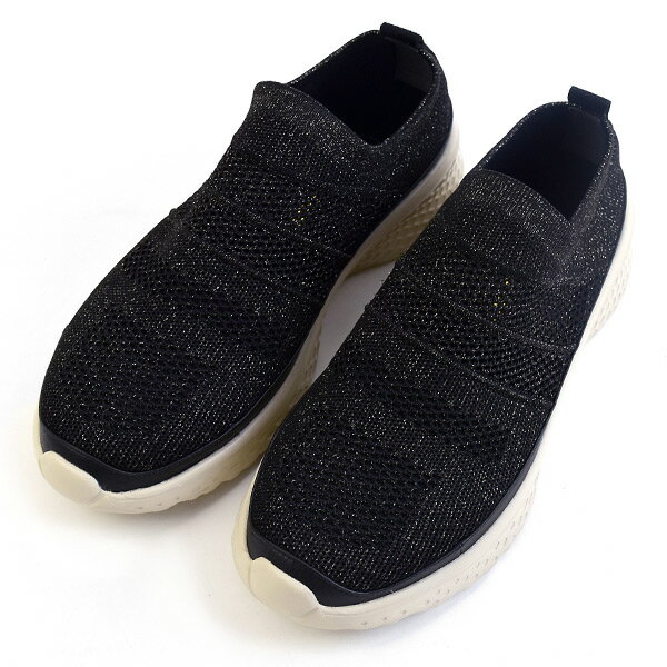 幅広 甲高 4E 4e スリッポン スニーカー ニット 伸縮 外反母趾 内反小趾 ラメ 痛くない 履きやすい 洗える レディース 靴 シューズ ブランド 仕事 通勤 社内履き 旅行 女性 30代 40代 50代 アラサー アラフォー シニア クロールバリエ No.178201