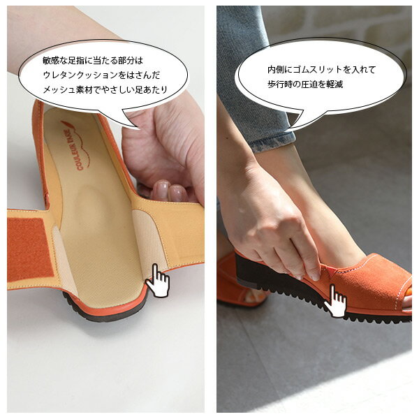【洗える靴】オープントゥパンプス レディース ...の紹介画像2
