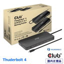 国内正規品 Club 3D Thunderbolt 4 (40Gbps) 認証 11-in-1 ドッキングステーション デュアル 4K60Hz / シングル 8K30Hz USB Type-C USB Type-A ギガビットイーサネット オーディオ SD/TFカード ホスト給電96W (CSV-1581)