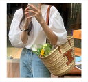 シャツ ブラウス レディース 7分丈パフスリーブ シャツブラウス ゆったり ゆるシャツ お洒落 カジュアル トップス 体型カバー 春 夏 秋 新作(4)