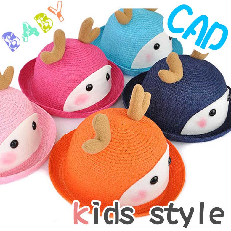 【子供用】 KIDS Deer ディアー ボーラー帽 ハット ディアー耳 ギャングスター キャラクター 帽子 キャ..