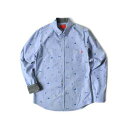 【正規品】CRITIC クリティック OUTDOOR STUFF SHIRT (BLUE) カジュアルシャツ 配色 フードバイエアーファン必見 ヘビーローテ定番 柄 ドット アメカジ系tシャツ ストリートファッション系 レディース メンズ ヒップホップ ダンス 韓国 男女兼用【hiphop dance】