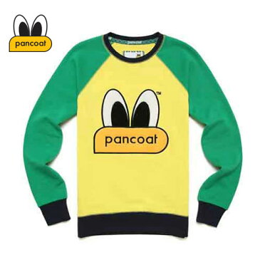 【正規品】PANCOAT パンコート キャラクター トレーナー 長袖 POPEYES RAGLAN CREWNECK (PINE YELLOW) クルーネック Tシャツ 長袖 トレーナー スウェット メンズ レディース MTM Tシャツ カジュアル ロングスリーブ 男性用 女性用 ユニセックス トップス