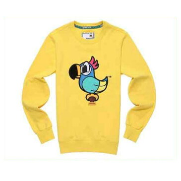 【正規品】PANCOAT パンコート POPPARROT CREWNECK (SUNFLOWER YELLOW) キャラクター トレーナー 長袖 クルーネック Tシャツ 長袖 トレーナー スウェット メンズ レディース MTM Tシャツ カジュアル ロングスリーブ 男性用 女性用 ユニセックス トップス