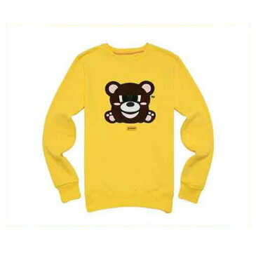 【正規品】PANCOAT パンコート POPTEDDY FLEECE CREW NECK (BANANA YELLOW) キャラクター トレーナー 長袖 クルーネック Tシャツ 長袖 トレーナー スウェット メンズ レディース MTM Tシャツ カジュアル ロングスリーブ 男性用 女性用 ユニセックス トップス