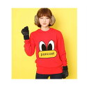 【正規品】PANCOAT パンコート POPEYES LIGHT CREW NECK (TOMATO RED) キャラクター トレーナー 長袖 クルーネック Tシャツ 長袖 トレーナー スウェット メンズ レディース MTM Tシャツ カジュアル ロングスリーブ 男性用 女性用 ユニセックス トップス