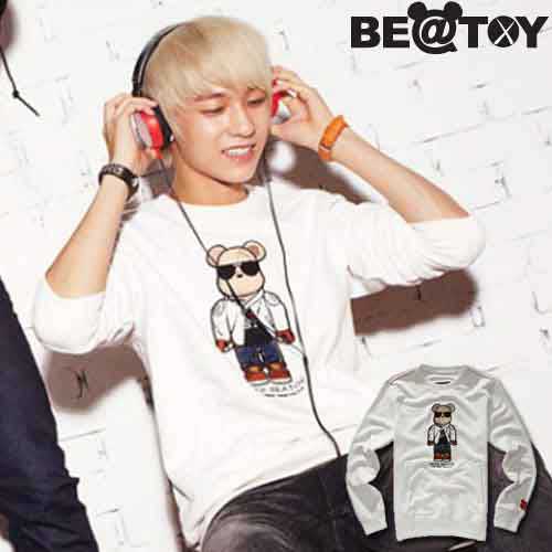 送料無料 【正規品】BE@TOY TEENTOP Biker(O White) BEATOY(ビートイ) ドープ レイヤード長袖tシャツ 長袖ロゴtシャツ クルーネック長袖tシャツ アメカジ系tシャツ カジュアルT-シャツ クルーネック長袖tシャツ レディース メンズ ストリート系 男女